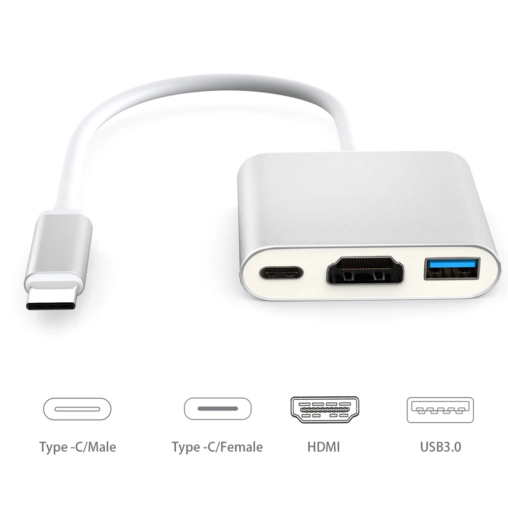 4K USBC 3 1 Hub конвертер USB C в 0/HDMI-совместимый/Type зарядное устройство AV адаптер для