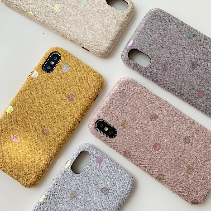 

Fashion Wave point Case For iPhone XR X R S XS Max Cloth fall Phone Cover For iPhone 7 8 6s 6 Plus 7Plus 8Plus Accessories Coque