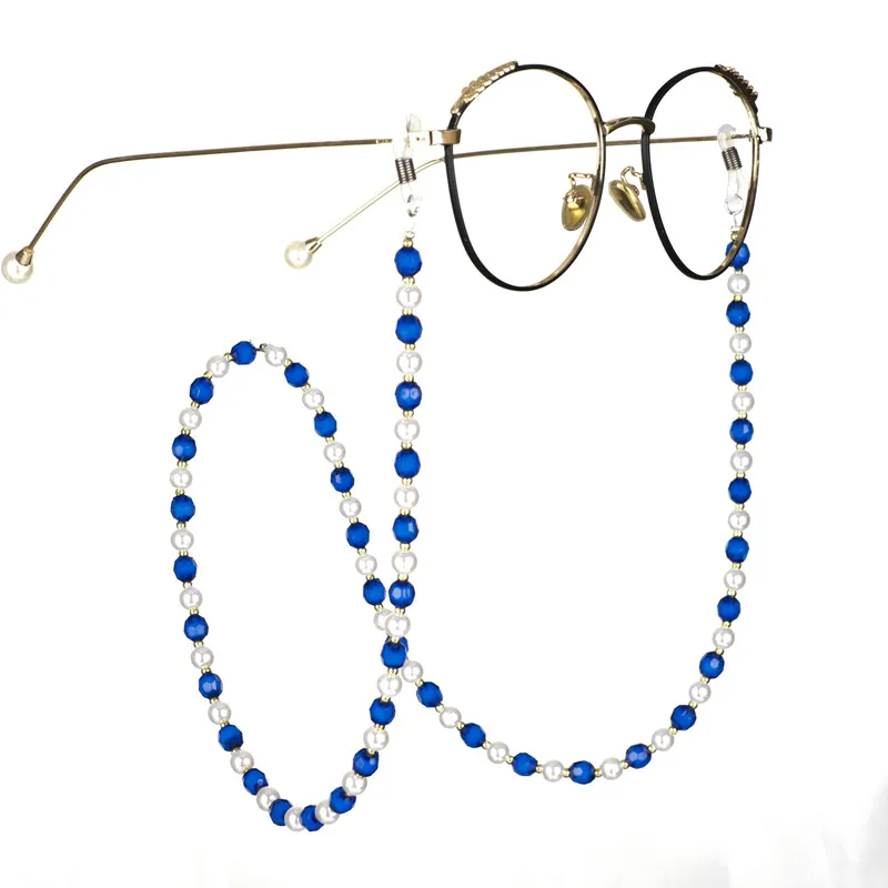 

60CM Colorful Beads Simulated Pearls Glasses Chains Non-slip Neck Ropes Sunglasses Reading Glass Lanyards Eyewear Accessories