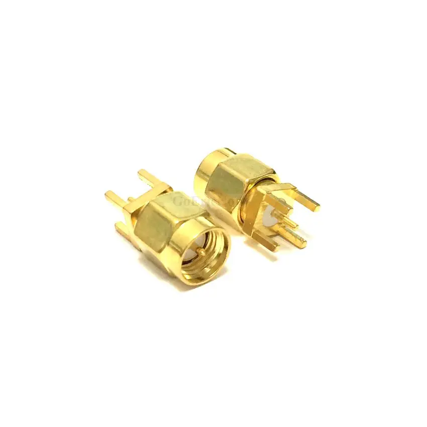 

1 pcs RF Coaxial SMA Connector Male Jack nut PCB Mount Cable Straight Goldplated