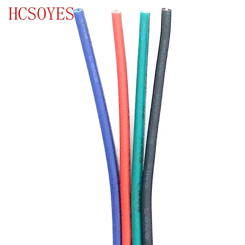 4 контактный удлинитель RGB + черный провод для ws2801/5050 /3528/lpd8806/apa102 smd Светодиодная