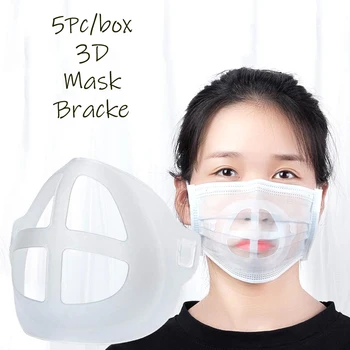 

5Pc/box 3D Mouth Mask Bracket Breathing Assist Lipstick Protection Holder Masks Inner Cushion Face Comfortable Breathable Valve