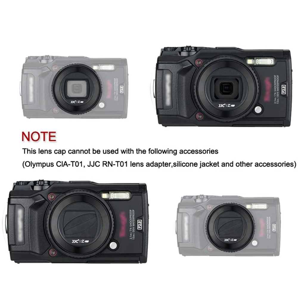 Jjc Camera Auto Lens Cap Holder Cover For Olympus Tg6 Tg5 Tg4 Tg3 Tg2 Tg1 Tg-6  Tg-5 Replaces Lb-t01 Lens Protector Accessories - Len Caps - AliExpress