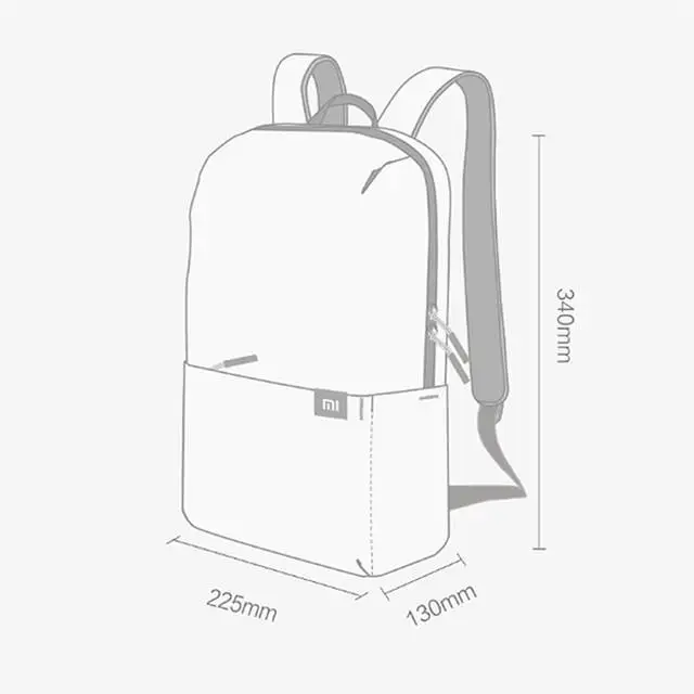 Новейший Xiaomi Красочный мини-рюкзак 8 цветов уровень 4 водоотталкивающий 10л емкость 165 г Вес YKK молния уличная умная жизнь
