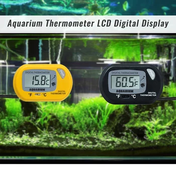 

Waterproof Thermometers With Probe Pet Aquarium Digital Thermometer Reptiles Lizard and Thermometer with Suction Cup Tool