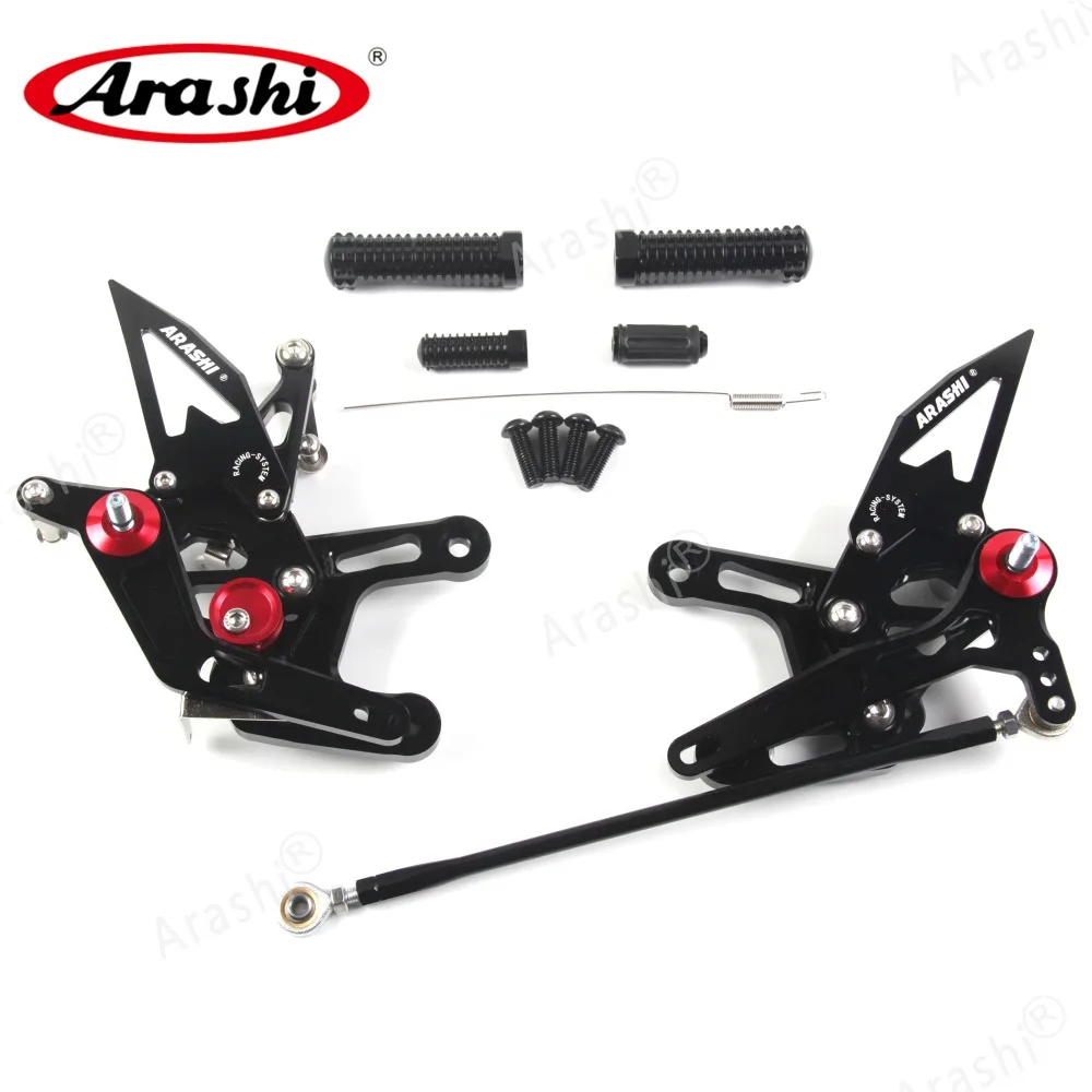 Arashi мотоциклетная подставка для ног для KAWASAKI NINJA ZX-10R ZX10R 2011 2012 2013 CNC регулируемая подножка подножки Rearset