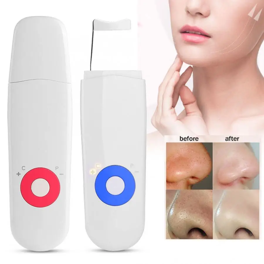 Face Care Rechargeable Ultrasonic Face Skin Scrubber Exfoliating Pore Cleaner Instrument Face Skin Care Tools