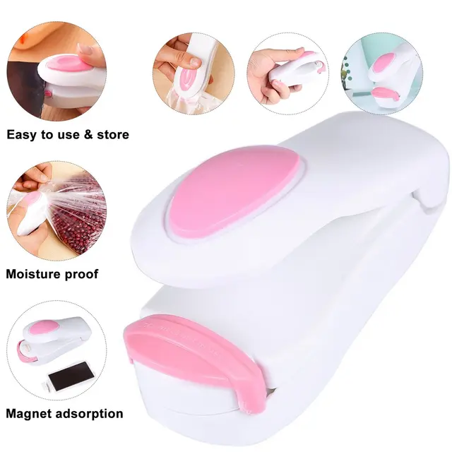 Vákuum Ételtömítő Mini Hordozható Hő Tömítőgép Poli Cső Műanyag Zacskó Készlet Szerszám Világszerte Raktár Véletlenszerű