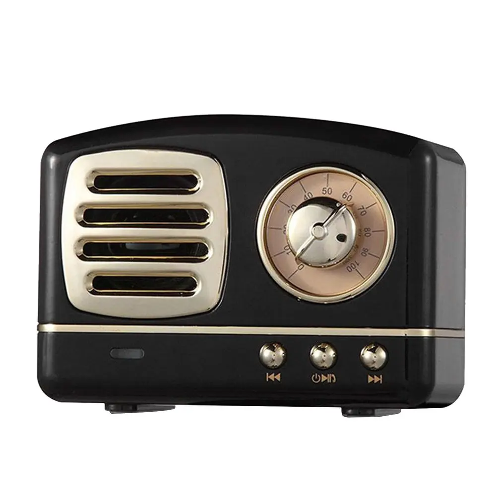 Портативная Hi-Fi-стереоколонка V4.1 в стиле ретро беспроводная винтажная