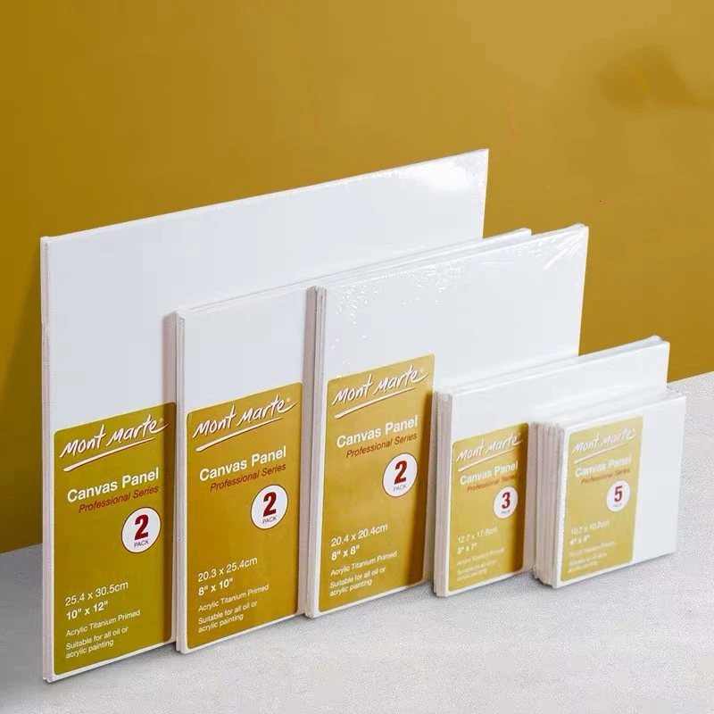 White Blank Art Board Artist Canvas Art Board Acrylic Oil Painting Wood + Cotton Painting A Variety of Sizes Are Available