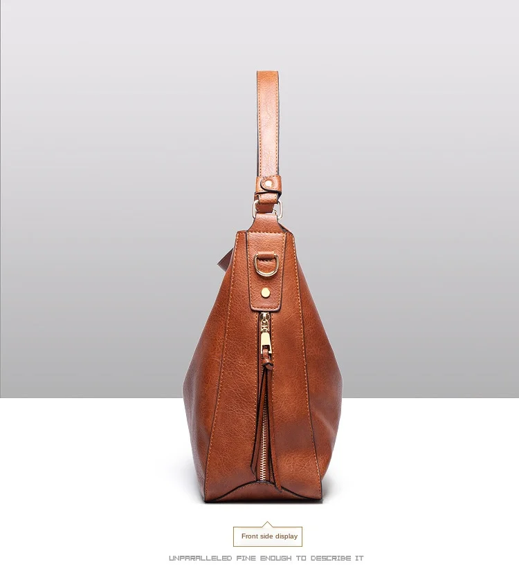 2020 New Fashion women bag PU Leather Retro Women Handbag Elegant Ladies Hobo Luxury Shoulder Bag Messenger Purse Satchel
