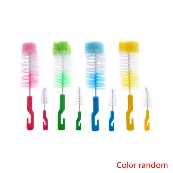 

1Pc Baby Bottle Brush Baby Feeding Milk Bottle Brushes 360 Degree Bottle Wash Sponge Cleaning Kit random ship