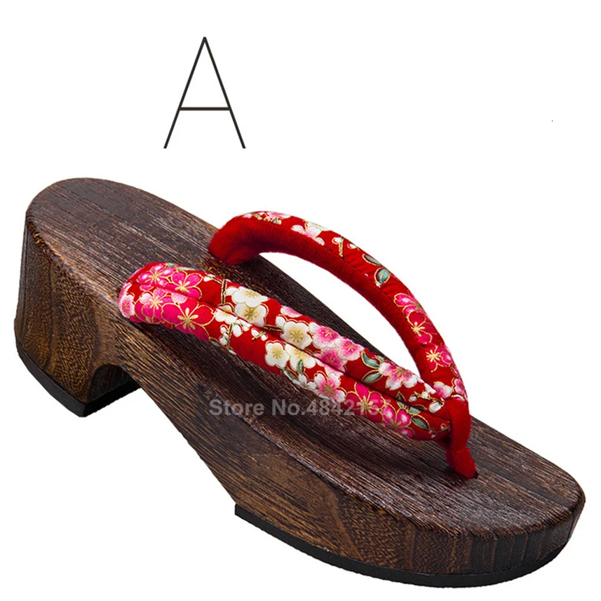 Najtaniej Halloweenowe buty dla kobiet japońskie tradycyjne Cosplay kapcie drewniane Geta drewniaki klapki Kimono orientalne sandały Sauna Wear