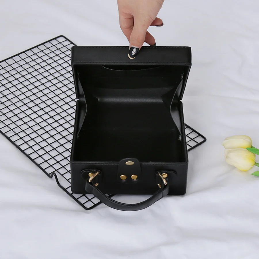 Забавная Черная сумка из искусственной кожи с мультяшным принтом Женская