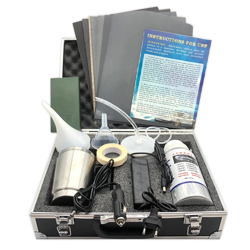 Car Headlight Restoration Kit Headlight Polish Scratch Repair Vehicle Chemical Refurbishment Hydrophobic Coat 800g