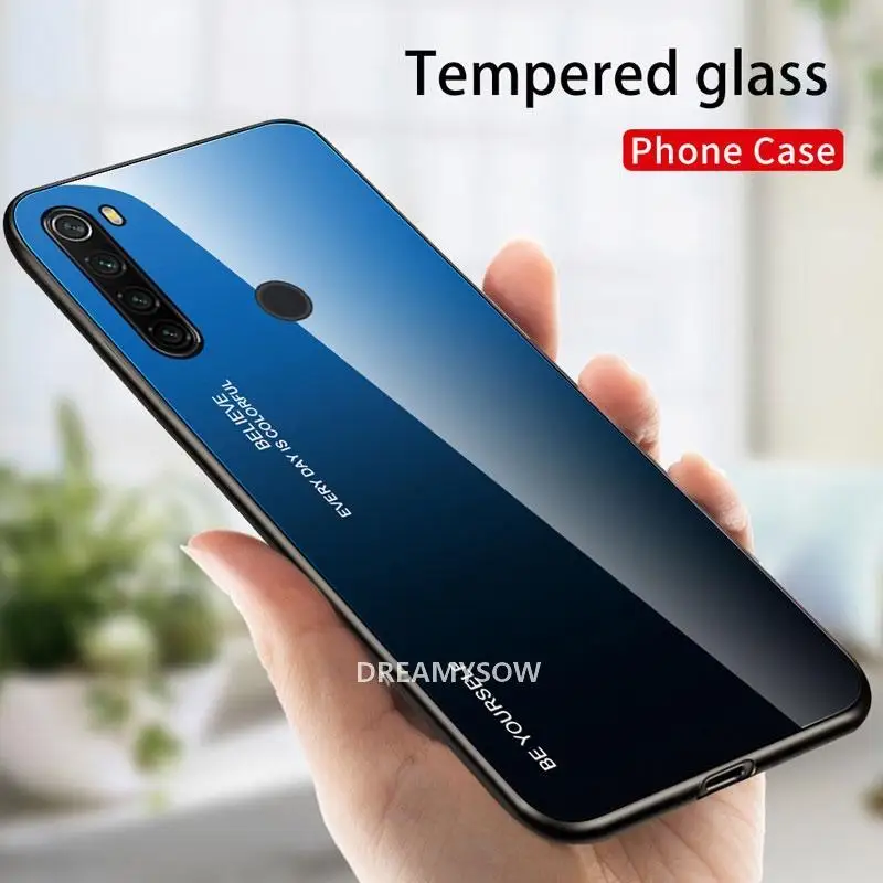 Чехол из закаленного стекла с градиентом для Xiaomi mi 9 8 A2 Lite Pocophone F1 Red mi Note 7 5 6 8 Pro 6A чехол на красный mi Note 7 8 Pro Чехол - Цвет: 7