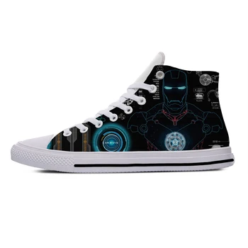 

Iron Man Avengers Superhero Arc Reactor Funny Casual Canvas Shoes High Top Lightweight Breathable 3D Printed Men women Sneakers
