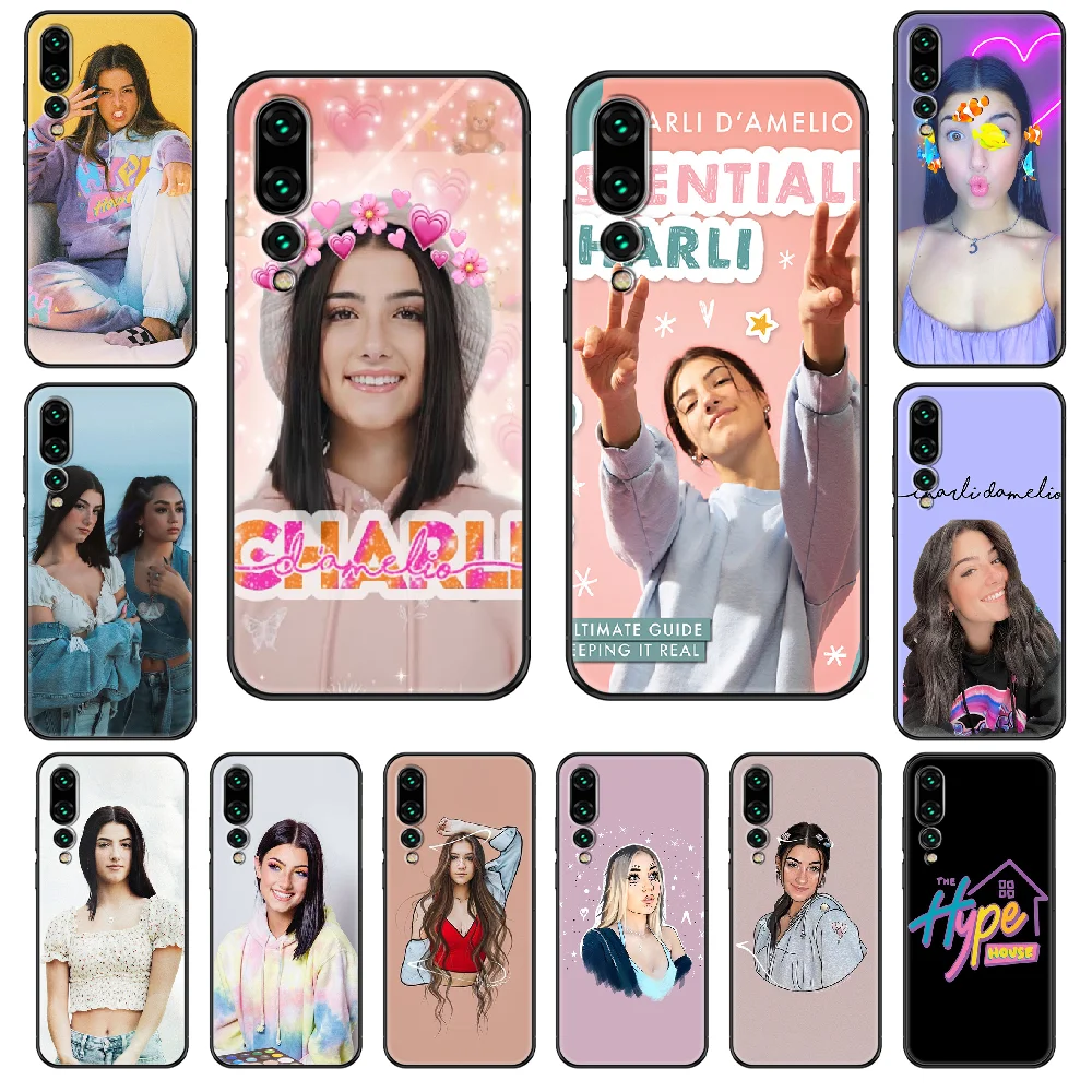 Hot Charli Damelio Phone case For Huawei P 8 10 20 30 Smart Plus 2019 Z Lite Pro 2017 black pretty cell cover silicone | Мобильные