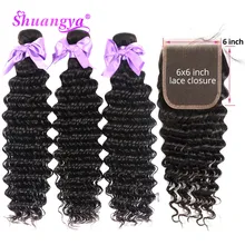 Special Offers Shuangya Hair Brazilian Deep Wave Bundles With Closure 6x6 Closure With Bundles Remy 100% Human Hair 3/4 Bundles With Closure Special Offers Shuangya Hair Brazilian Deep Wave Bundles With Closure 6x6 Closure With Bundles Remy 100% Human Hair 3/4 Bundles With Closure