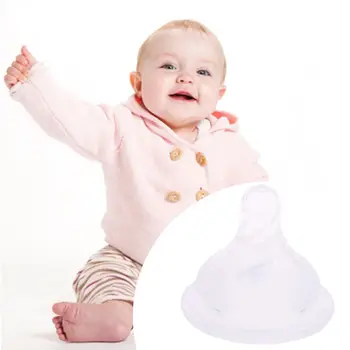 

Baby Infant Frosted Nipple Wide Mouth Bottle Cross Hole Nipples Caliber Breast U50F