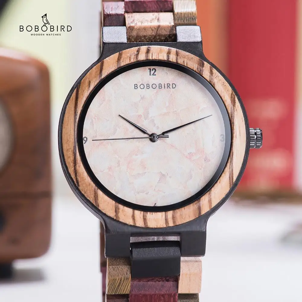 BOBO BIRD Wood мужские часы модные красочные деревянные кварцевые наручные лучший