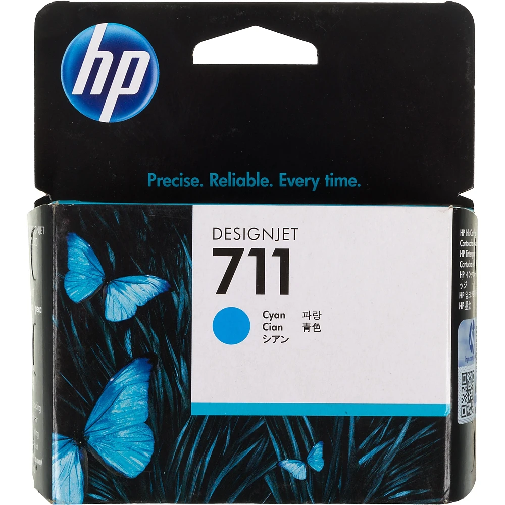 Картридж струйный HP 711 CZ130A голубой(29мл) для HP DJ T120/T520