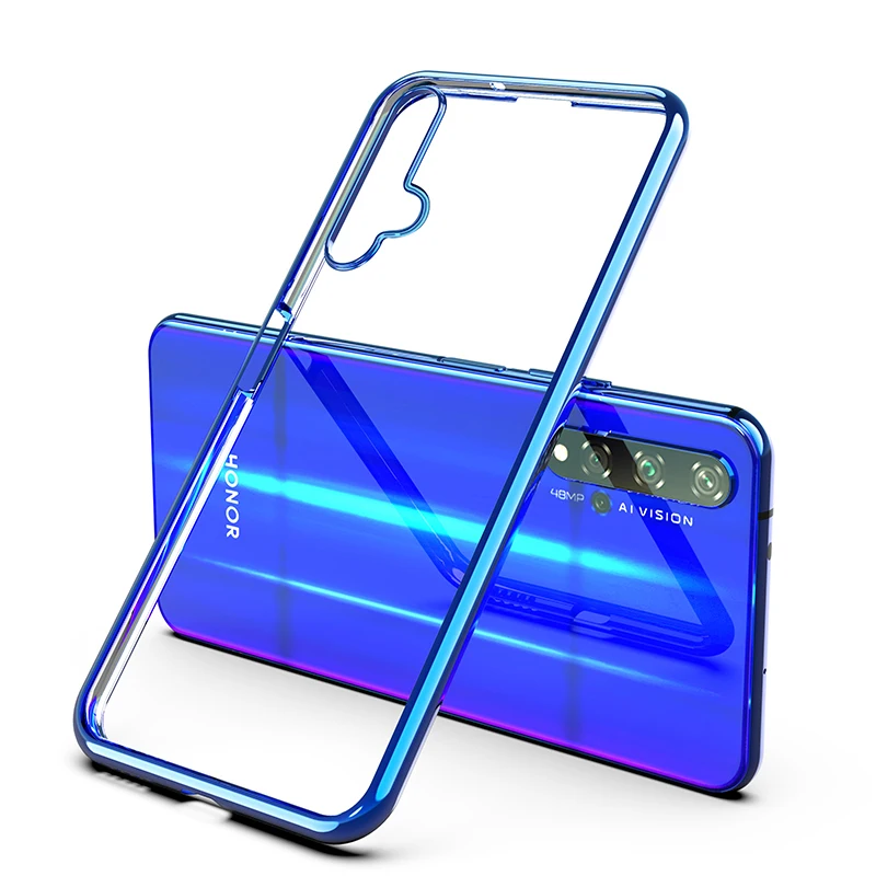 Роскошный чехол с 3D лазерным покрытием для Huawei Honor 20 Lite Pro 20s 8X Прозрачная мягкая