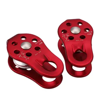 

2Pcs Climbing Rope Carabiners Pulley Fixed Side Clasps Mountain Hiking Survival