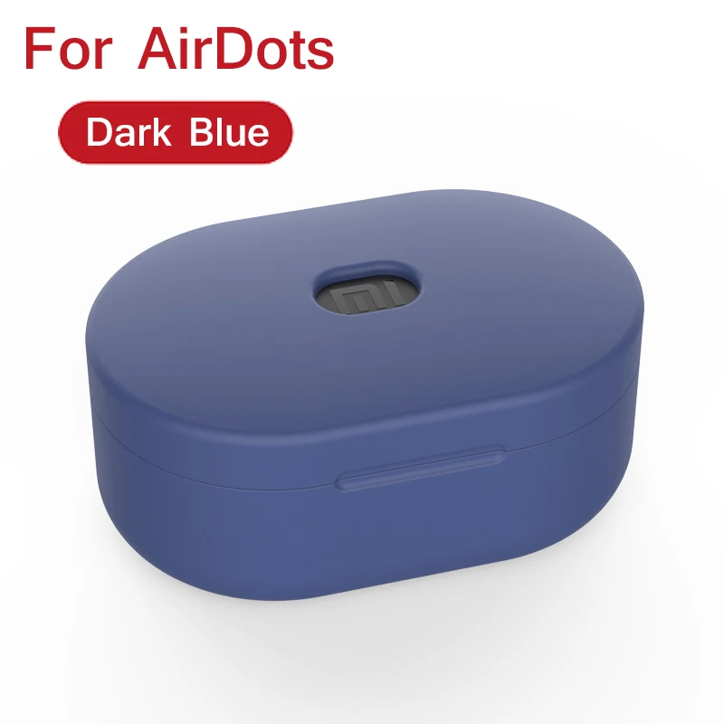 Dark Blue Силиконовый чехол для Redmi AirDots A6S, защитный чехол для A6s TWS, беспроводные наушники, bluetooth-наушники, чехол, коробка для Xiaomi - Цвет: Dark Blue