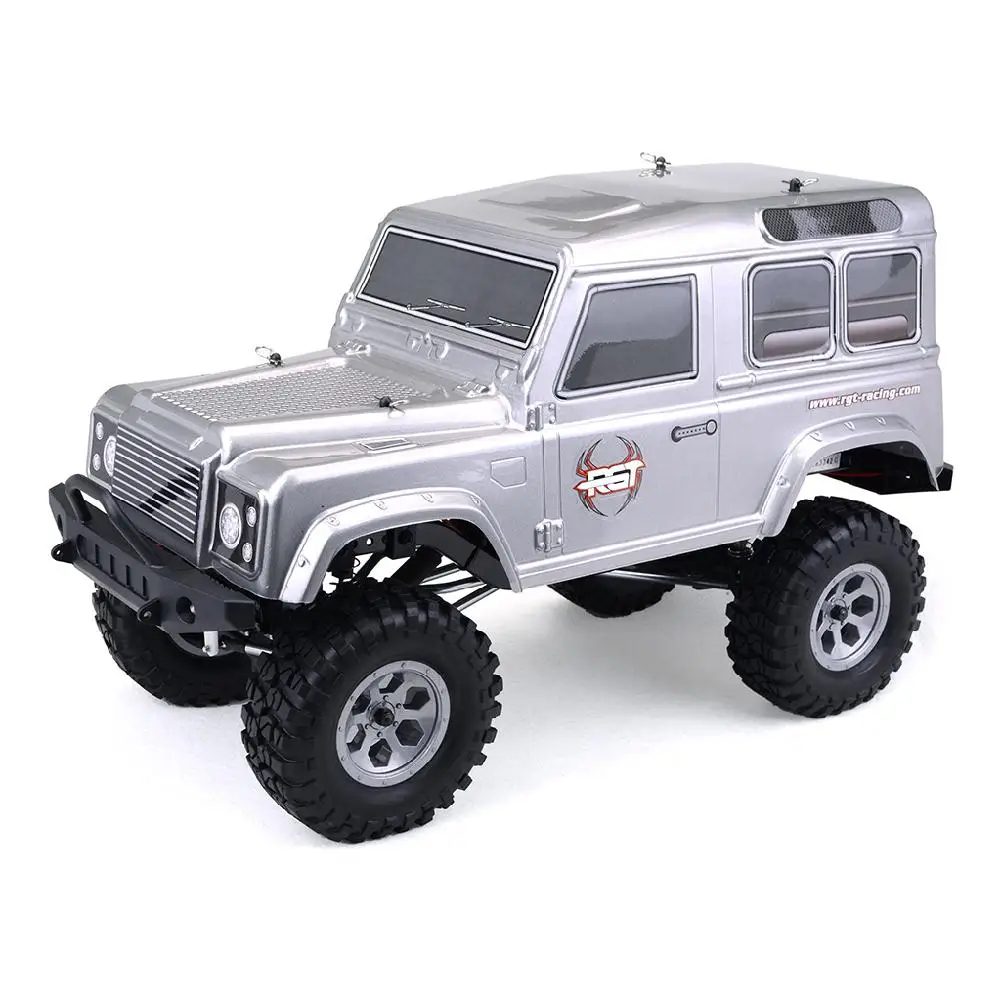 RCtown HSP RGT гоночный Радиоуправляемый автомобиль 1/10 Электрический 4WD внедорожный автомобиль Рок Гусеничный рок крейсер дистанционный автомобиль 136100 - Цвет: silver