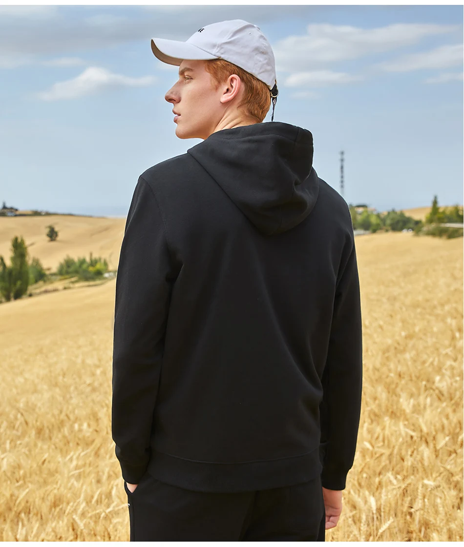 Pioneer Camp уличные мужские толстовки-худи Повседневная хлопковая Осенняя модная черная толстовка Мужские пуловеры Топы AWY901594