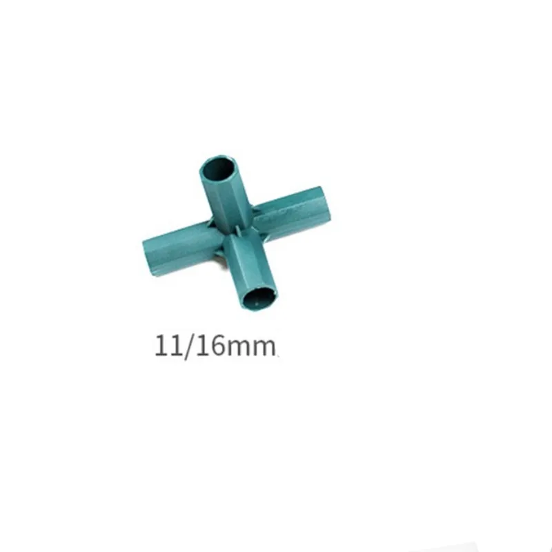 Direct 5-way 2pcs 16mm Plastic Gardening Pillar Connectors Vegetable Garden Climbing Plants Bracket Awning Pipe Pole Connecting Joints - Цвет: Direct 5-way