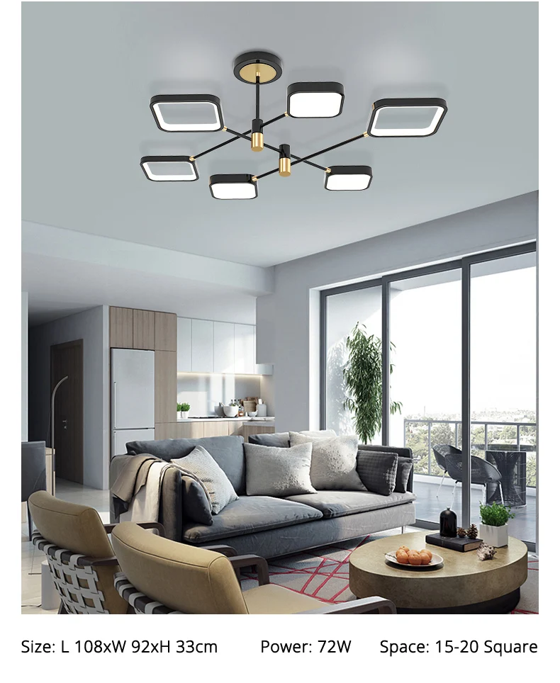 grey chandelier Contemporary LED Simplicity Chandelier Creative Personality Geometric for Living Room Bedroom Indoor Lighting Home Decoration rustic chandeliers