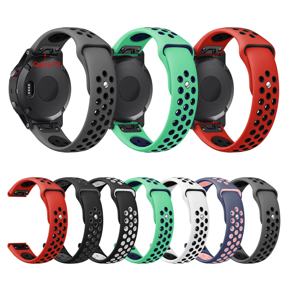 

22mm Silicone Band For Garmin Fenix 6 Pro 5 Plus Quick Fit Strap for Forerunner 945 935 Watch Replacement Accessories Watchband