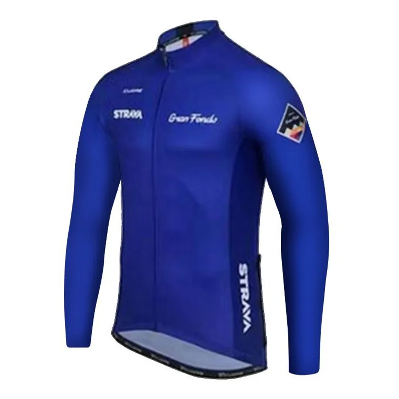 STRAVA navy blue Pro Team с длинным рукавом Майки для велоспорта Ropa Ciclismo Maillot велоодежда MTB Одежда для езды на велосипеде - Цвет: 3