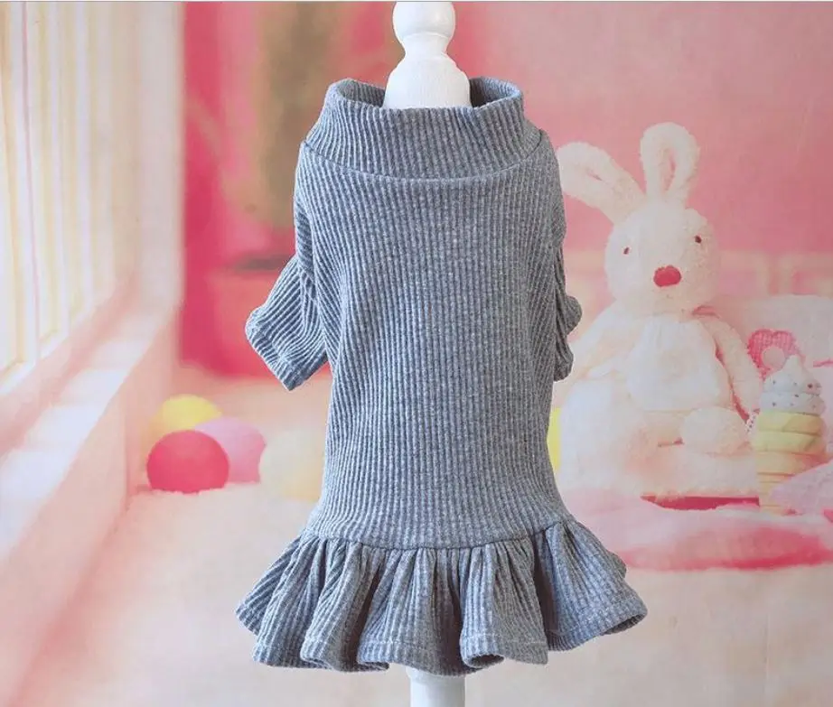 Dog Cat Dress Shirt Cotton Pet Puppy T-shirt Bottoming shirt Clothes 5 Sizes 6 Colours