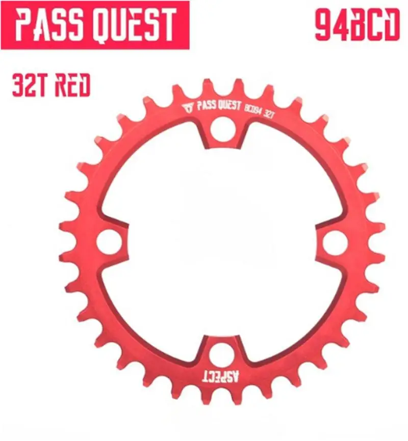 Велосипедная Звездочка Pass Quest 94BCD круглая 32 T/34 T/36 T/38 T/40 T велосипедная цепь MTB велосипедная Звездочка Корона BCD 94 для NX GX X1
