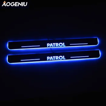 

LED Door Sill For Nissan Patrol Y62 2012-2018 Pedal Auto Exterior Scuff Plate Door Sill Streamer Light Car Sticker Accessories