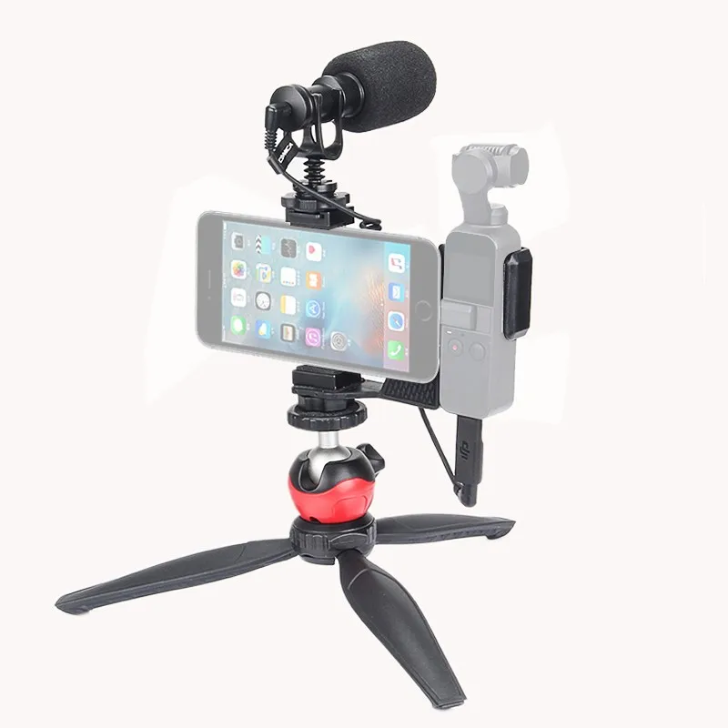 Набор держателей для телефона EACHSHOT для DJI OSMO Pocket с 1/4 винтовым отверстием и холодной обувью, чтобы включить аксессуары крепления