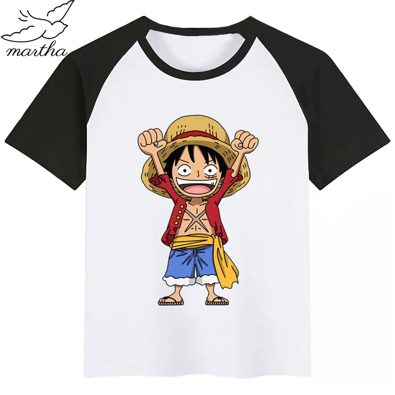 Luffy/футболка для мальчиков детская одежда с короткими рукавами и принтом Детский
