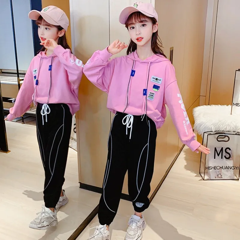 Children Classic Elastic Waist Sweatpants Girls Spring Outing Fashion  Beamfoot Pants Teens Daily Jogging Trackpants Kid Trousers - AliExpress