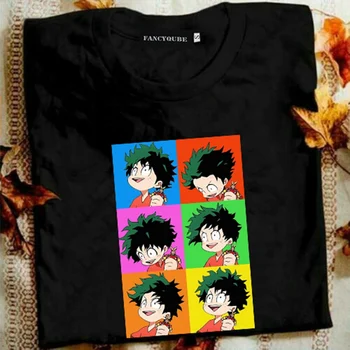 

2020 New Arrivals Anime My Hero Academia Casual Short Sleeve T Shirt Midoriya Izuku Printed Deku Fan Tops Faddish For Women