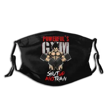 

Gym Draon Ball Z Super Saiyan Bodybuilding Reusable Mouth Face Mask with Filter Dust Mask Respirator Mouth Muffle