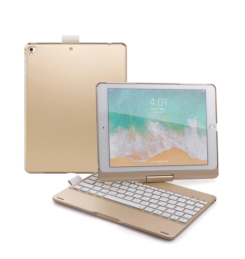 witsp@d Rotation 360 4.0 bluetooh wireless plastic keyboard hard case Cove for New iPad/iPad pro 9/7 /Air 2/ Air 1