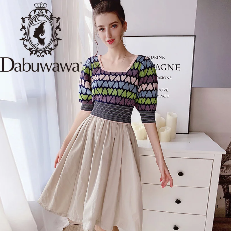 

Dabuwawa Elastic Waist Solid Glamorous Keen-Length Pleated Skirt Women High Street Casual A-Line Skirts Office Lady D18BSK052