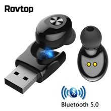 Rovtop TWS 5,0, Bluetooth, беспроводные наушники XG12, стерео наушники, наушники с микрофоном, Handsfree, USB, Спортивная гарнитура для iPhone, samsung