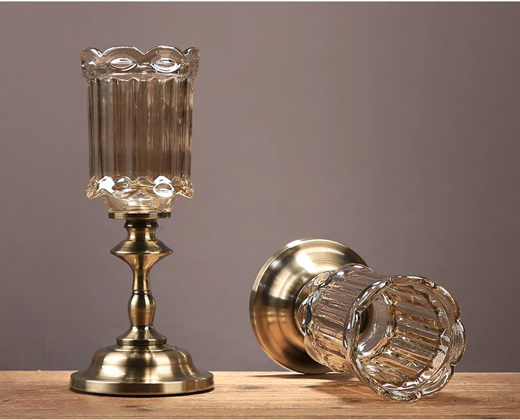 Бронзовая основа коричневый с кристаллами прозрачная стеклянная ваза модель дома гербарий украшение гостиной стол креативное Искусство Цветок композиция