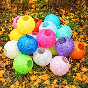

Chandelier lantern color cloth lantern Chinese high quality 5 pieces / each batch of 16 inches 40 cm wedding traditional paper