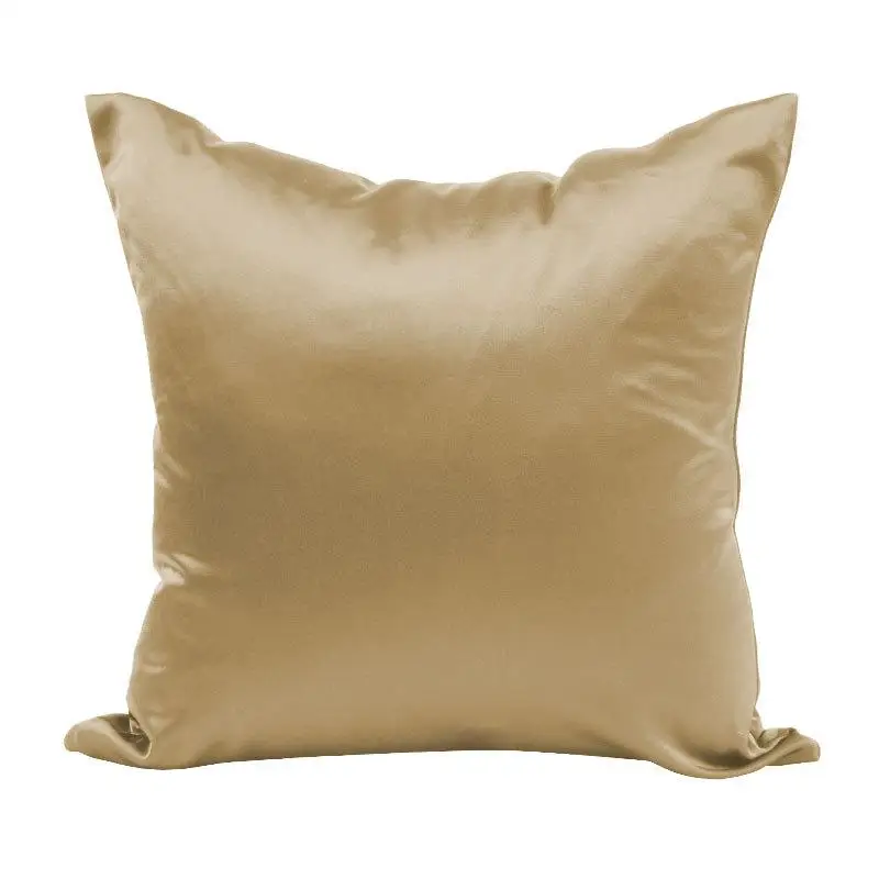 49) атласный Шелковый диван, одноцветная Подушка наволочки, подушки для чехлов, Модная Золотая наволочка из полиэстера - Цвет: BZL01-91