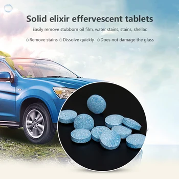 

10pcs Car Wiper Detergent Effervescent Tablets Washer Auto Windshield Cleaner Glass Wash Cleaning Compact Concentrated Tools